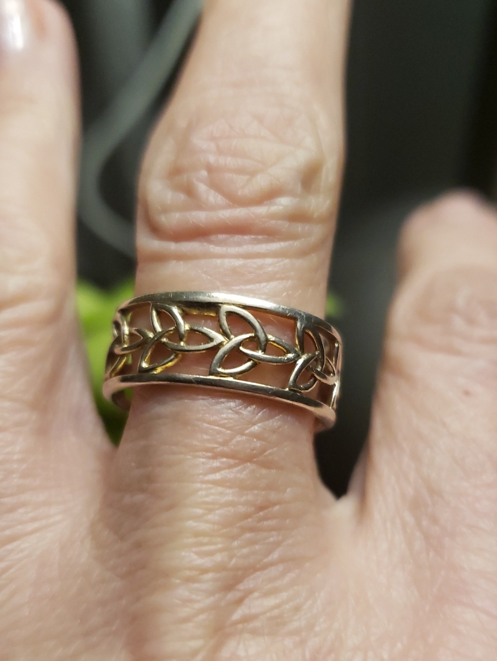 Celtic Knot Openwork Band Ring - Sterling Silver Solvar Brand